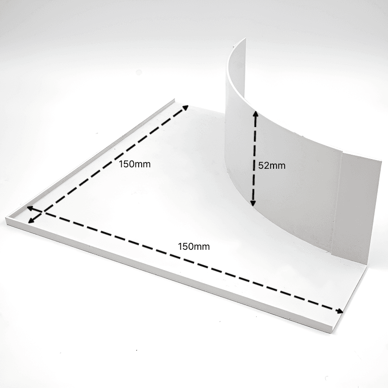 贴膜圆角装饰材料 (150mm x 150mm)